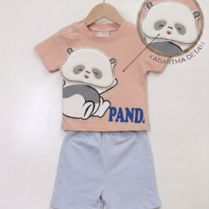 Erkek Kabartmalı Günlük Takım Panda